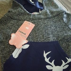 Hoodie set deer print